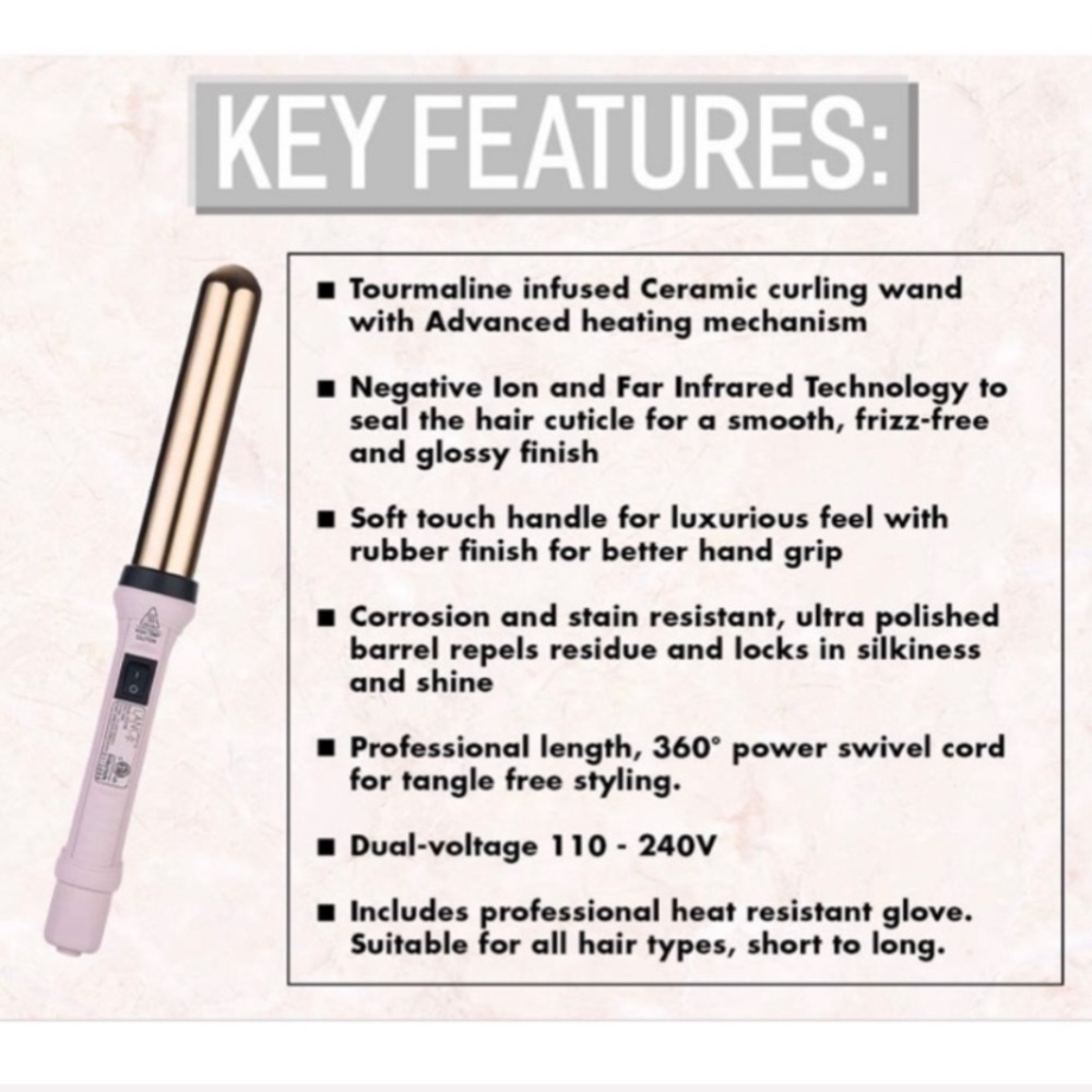 LANGE’ 32MM ONDULE’ CURLING WAND - Picture 6 of 16